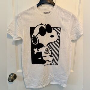 Peanuts Joe Cool Dog Tee - White and Black